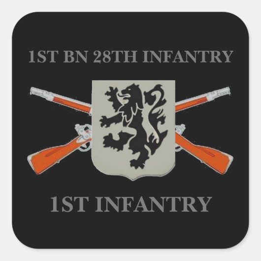 1E BATALJON 28E INFANTERIE 1E INFANTERIE STICKERS (Voorkant)