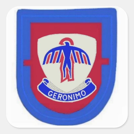 1e Bataljon 501e Infanterie Flash en DUI Sticker (Voorkant)