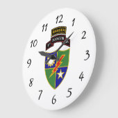 1e bataljon - 75e boogstaar met kraag - wandklok (Hoek)