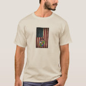 1e Bataljon - 75e Ranger Amerikaanse vlag T-shirt (Voorkant)