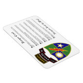 1e bataljon - 75e Ranger met Tab Magnet 4x6 Magneet (Rechterzijde)