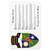 1e bataljon - 75e Ranger met Tab Magnet 4x6 Magneet (Verticaal)