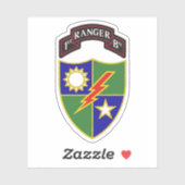 1e Bataljon - 75e Ranger Regiment Sticker (Vel)