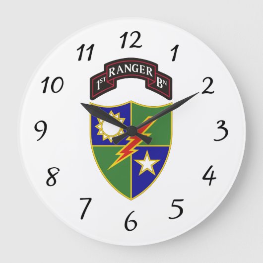 1e Bataljon - 75e Ranger Regiment - Wandklok (Voorkant)