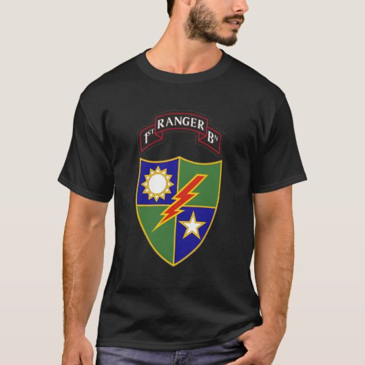 1e Bataljon 75e Ranger Regit T-shirt (Voorkant)