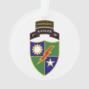 1e bataljon - 75e woede w/Tab-versiering Ornament