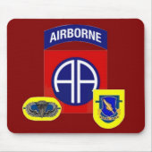 1e bataljon (Abn) 504e infanteriemousepad Muismat (Voorkant)