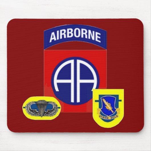 1e bataljon (Abn) 504e infanteriemousepad Muismat (Voorkant)
