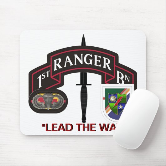 1E BATTALION 75E RANGER REGIMENT MOUSEPAD MUISMAT (Met muis)