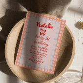 1e Berry Hand Getrokken Aardbei Foto Verjaardag Kaart