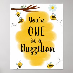 1e Bij-dag Hommels Verjaardagsfeest Sign Poster