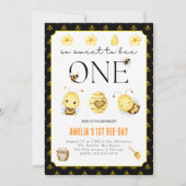 1e bijendag feest, bijenverjaardag kaart (Voorkant)