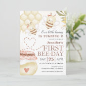 1e Bijendag Honingbij eerste Bijendag uitnodiging (Staand voorkant)