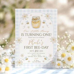 1e Bijendag Meisjes Verjaardag Honey Daisy Kaart