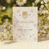 1e Bijendag Meisjes Verjaardag Honey Daisy Kaart