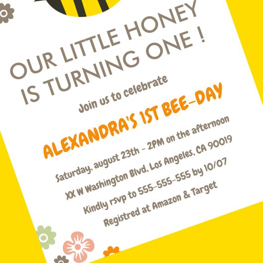 1e bijendag uitnodigingen Onze kleine honing Leuk