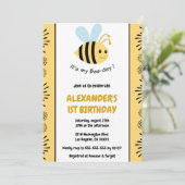 1e bijendag uitnodigingen Schattige Modern (Staand voorkant)