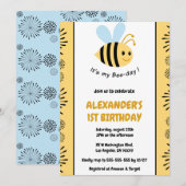 1e bijendag uitnodigingen Schattige Modern (Voorkant / Achterkant)