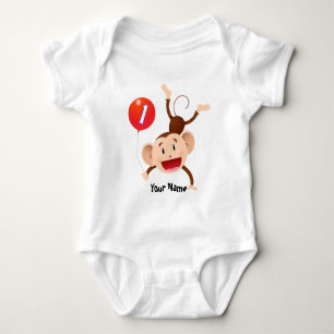 1e Birthday-aap Aanpassen Romper