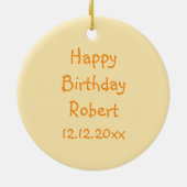 1e Birthday Baby Lion Round Ornament (Achterkant)