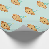 1e 'Birthday Cute Monkey Wrapping Paper' Cadeaupapier (Hoek)