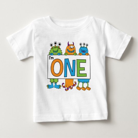 1e Birthday Monster T-shirt (Voorkant)