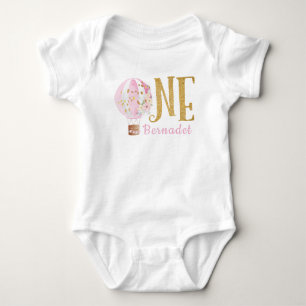 1e Birthday Pink Hot Air Bodysuit Baby-pak