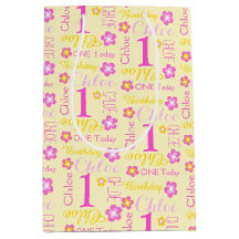 1e Birthday roze gele speciale cadeautas