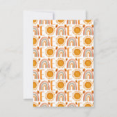 1e Birthday Sunshine Waterverf Dank je wel Bedankkaart (Achterkant)