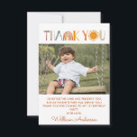 1e Birthday Sunshine Waterverf Dank je wel Bedankkaart<br><div class="desc">Fantastische waterverf "dank u" verjaardagsfotokaart. !</div>