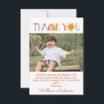 1e Birthday Sunshine Waterverf Dank je wel Bedankkaart<br><div class="desc">Fantastische waterverf "dank u" verjaardagsfotokaart. !</div>