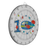 1e Birthday-vliegtuig Dartbord (Voorkant Links)