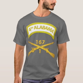 1e BN 167e Infanterie Inf Tak w 4e Tab van Alabama T-shirt