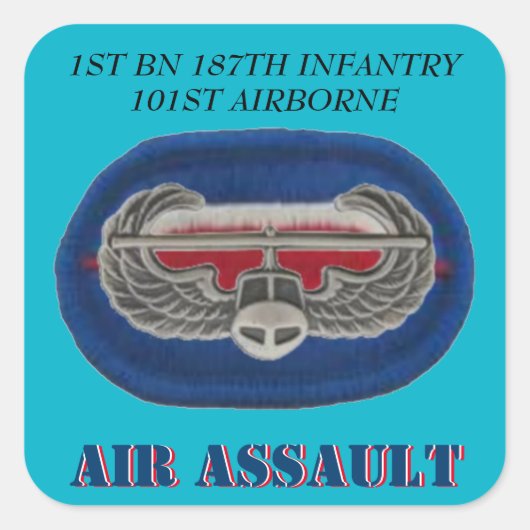 1E BN 187E INFANTERIE 101E STICKERS IN DE LUCHT (Voorkant)