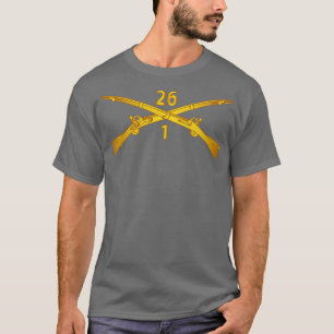 1e Bn 26e Infanterieregiment w Infanterie Br wo Tx T-shirt