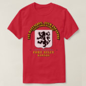 1e Bn 28e Infanterie Ft Riley KS T-shirt (Design voorkant)
