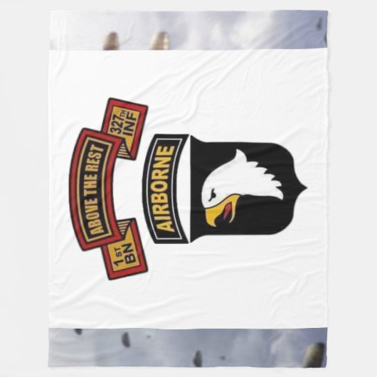 1e BN 327e 101e PARACHUTE-REGIMENT VOOR LUCHTVAART Fleece Deken (Voorkant)