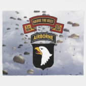 1e BN 327e 101e PARACHUTE-REGIMENT VOOR LUCHTVAART Fleece Deken (Voorkant (Horizontaal))