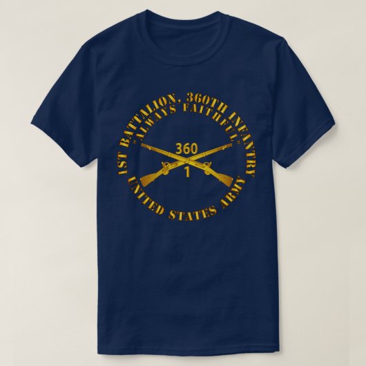 1e Bn 360e Infanterieregiment Altijd Trouw W B T-shirt (Design voorkant)