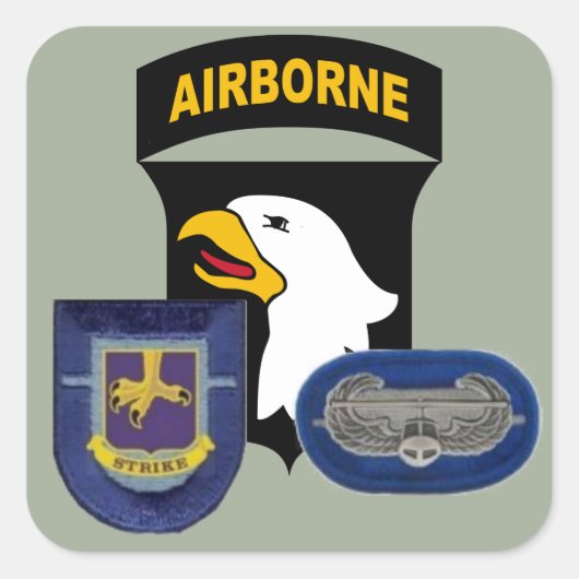1E BN 502D INFANTERIE 101E STICKERS IN DE LUCHT (Voorkant)