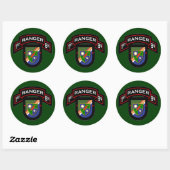 1e BN, 75e Ranger Regiment - Luchtvaart Ronde Sticker (Vel)