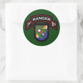 1e BN, 75e Ranger Regiment - Luchtvaart Ronde Sticker (Tas)