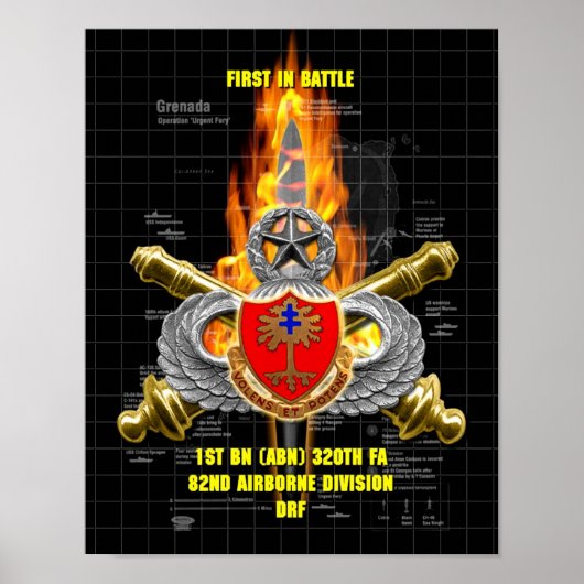 1e BN (ABN) 320e FA van de 82e vlucht in de lucht Poster (Voorkant)