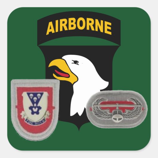 1E BN (ABN) 503D INFANTERIE 101E STICKERS IN DE LU (Voorkant)