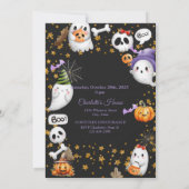 1e Boo-dag Meisjes Halloween Verjaardagsfeest Kaart (Achterkant)