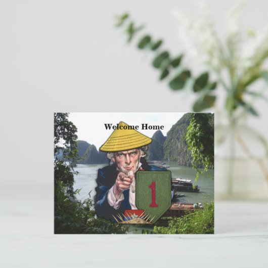 1e brochure voor infanteriedivisie briefkaart (Staand voorkant)