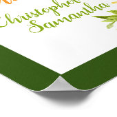 1e bruiloft Jubileum Bloemen Zonnebloem Poster (Hoek)