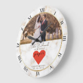 1e bruiloft Jubileum gepersonaliseerde papieren br Grote Klok (Hoek)