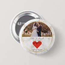 1e bruiloft Jubileum gepersonaliseerde papieren br