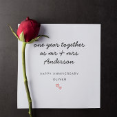 1e bruiloft Jubileum Kaart voor man vrouw